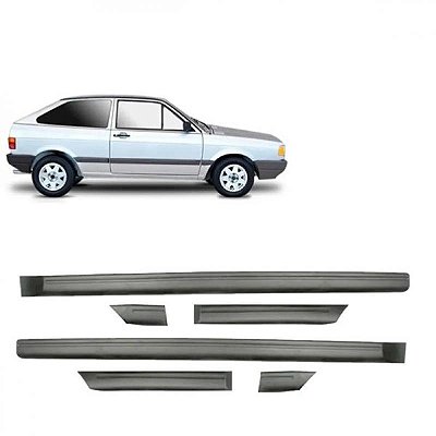 Friso gol volkswagen de 1991 a 1996 lateral cinza bojudo estreito seis peças