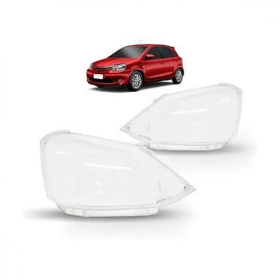 Lente de farol etios toyota de 2012 a 2021 lado direito