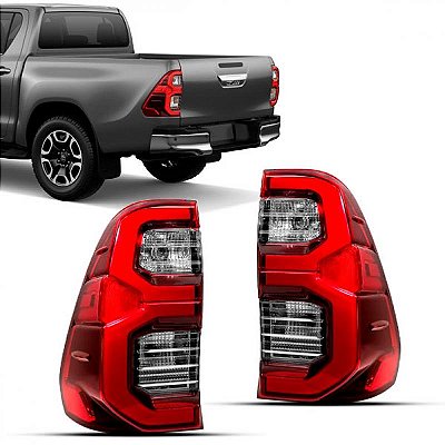 Lanterna hilux toyota de 2021 a 2025 traseira lado direito picape com LED sem soquete