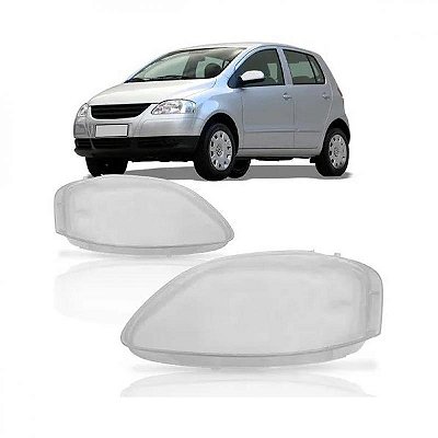 Lente de farol fox crossfox e spacefox volkswagen de 2007 a 2009 lado direito farol duplo
