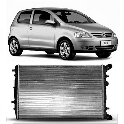 Radiador fox crossfox e spacefox volkswagen de 2004 a 2009 e polo volkswagen de 2003 a 2005 motor 1.6 câmbio manual