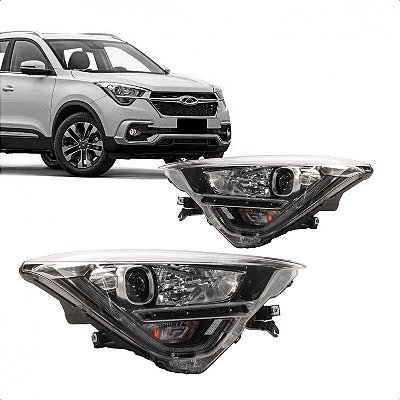 Farol tiggo 5x chery de 2019 a 2020 lado esquerdo elétrico com motor com LED
