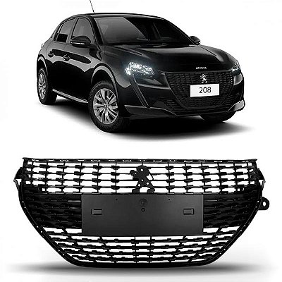 Grade do radiador 208 peugeot de 2020 a 2024 preta