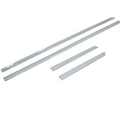 Friso universal lateral cromado fino para duas portas bicolor