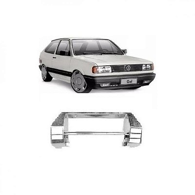 Moldura inferior para choque do painel gol volkswagen de 1987 a 1996 cromada versão cl