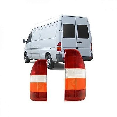 Lanterna sprinter mercedes benz de 1995 a 2002 traseira lado esquerdo tricolor