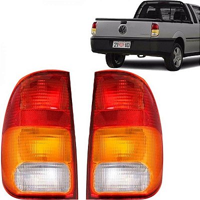 Lanterna saveiro volkswagen de 1997 a 2005 traseira lado esquerdo tricolor geração dois