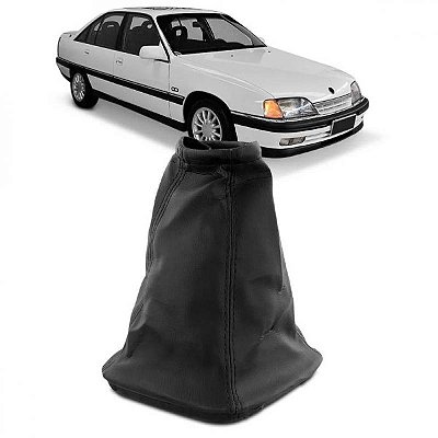Coifa de câmbio omega chevrolet de 1992 a 1998 preta couro