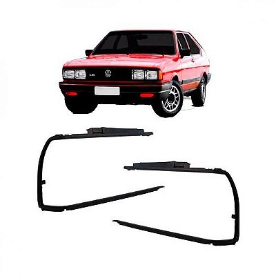 Aro de farol passat volkswagen de 1979 a 1982 lado esquerdo preto