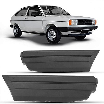 Ponteira de para choque gol volkswagen de 1984 a 1986 dianteira esquerda cinza