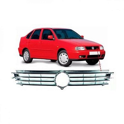 Grade do radiador polo volkswagen de 1997 a 2002 cromada