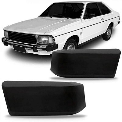 Ponteira do para choque corcel ii luxo ford de 1978 a 1984 superior preto