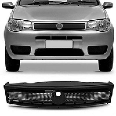 Grade do radiador palio fiat de 2004 a 2011 preta tipo zoiao