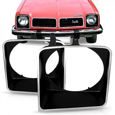Aro do farol chevette chevrolet de 1978 a 1980 lado esquerdo preto