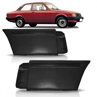 Ponteira do para choque chevette chevrolet de 1987 a 1996 dianteira lado esquerdo preta