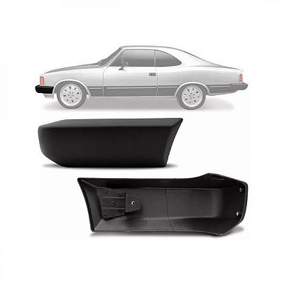 Ponteira de para choque opala chevrolet de 1980 a 1984 superior carcaça preta