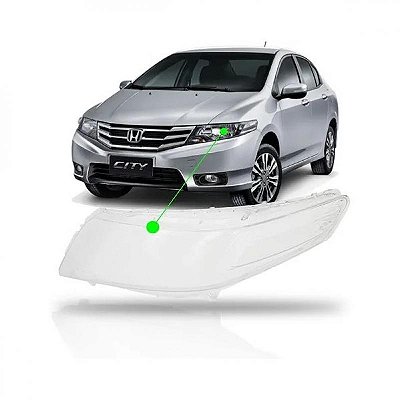 Lente de farol city honda de 2009 a 2014 lado direito