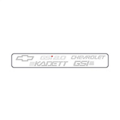 Adesivo kadett chevrolet prata versão gsi conjunto de 4 peças