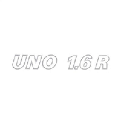 Adesivo uno fiat para tampa do porta malas prata versão 1.6r