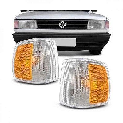 Lanterna gol volkswagen de 1991 a 1996 dianteira lado direito cristal e âmbar amarela