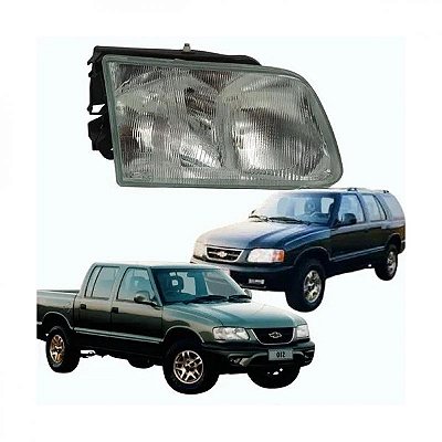 Farol s10 e blazer chevrolet de 1995 a 2000 lado esquerdo