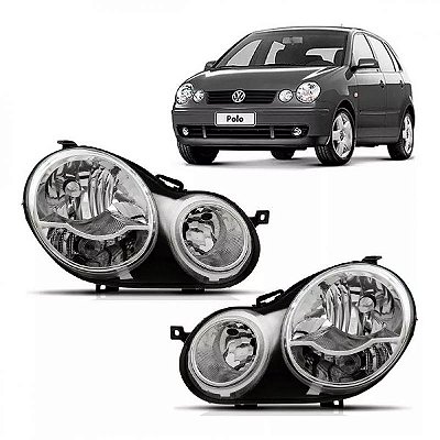 Farol polo volkswagen de 2003 a 2006 lado esquerdo manual