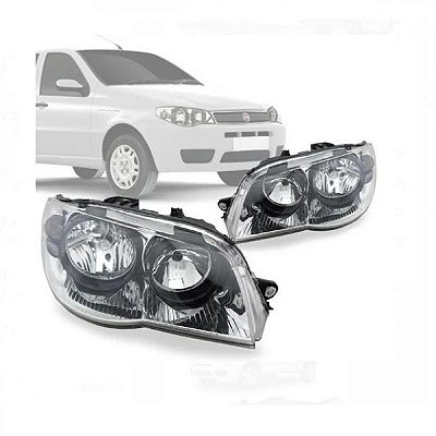 Farol palio fiat de 2004 a 2015 lado direito celebration tipo zoiao H7 e H7