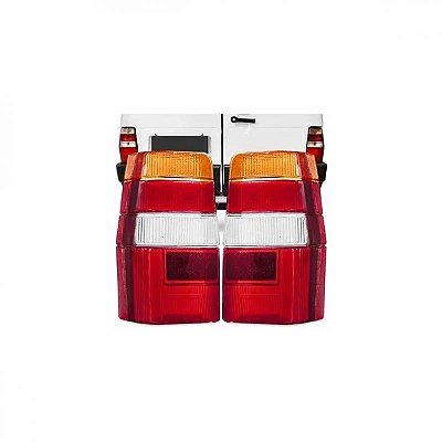 Lente fiorino fiat de 1986 a 1997 traseira lado direito tricolor acrílico