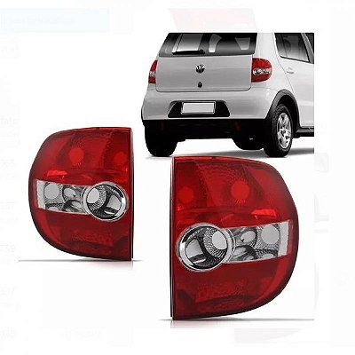 Lanterna fox e crossfox volkswagen de 2004 a 2009 traseira lado esquerdo cristal de ré com pisca