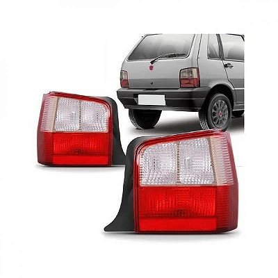 Lanterna uno fiat de 2004 a 2013 traseira lado esquerdo bicolor