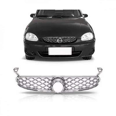 Grade do radiador corsa classic chevrolet de 2000 a 2003 cromada