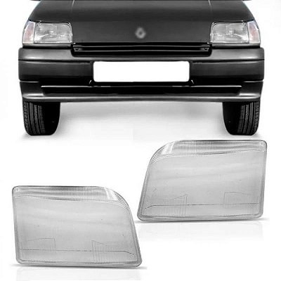 Lente de farol clio renault de 1993 a 1995 lado direito azul claro