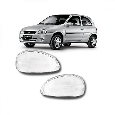 Lente de farol corsa chevrolet de 2000 a 2009 lado esquerdo lisa