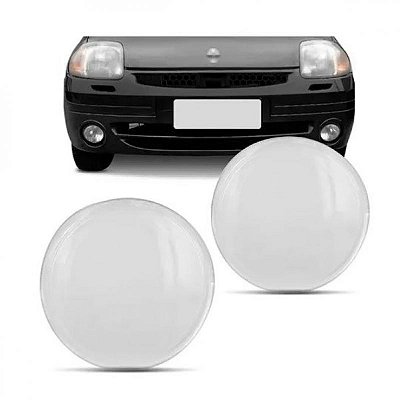 Lente de farol auxiliar clio renault de 1999 a 2003 e twingo e kangoo renault de 1998 a 2007 lado esquerdo lisa
