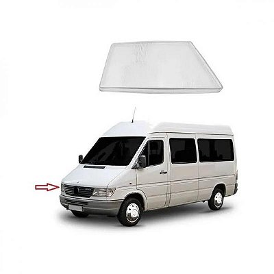 Lente de farol sprinter mercedes benz de 1995 a 2002 lado direito