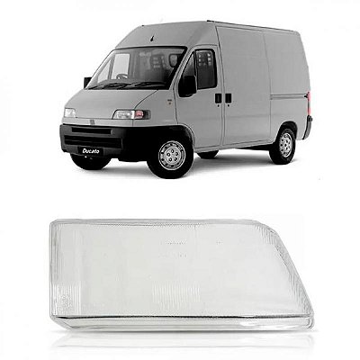 Lente de farol ducato fiat e boxer peugeot e jumper citroën de 1995 a 2004 lado direito