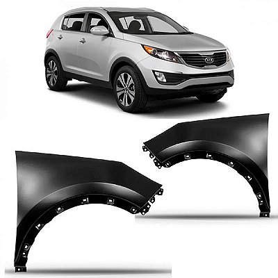 Para lama sportage kia de 2011 a 2016 lado direito sem furo para pisca com furo para moldura inferior do para choque