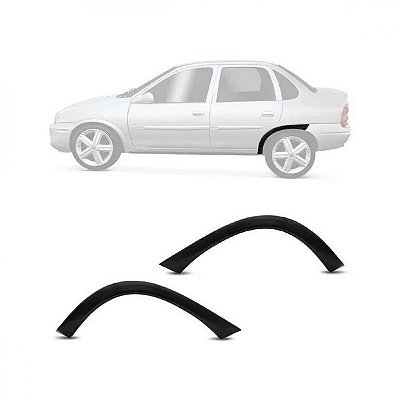 Moldura do vão da roda corsa chevrolet de 1994 a 2010 traseira lado direito lisa sedã