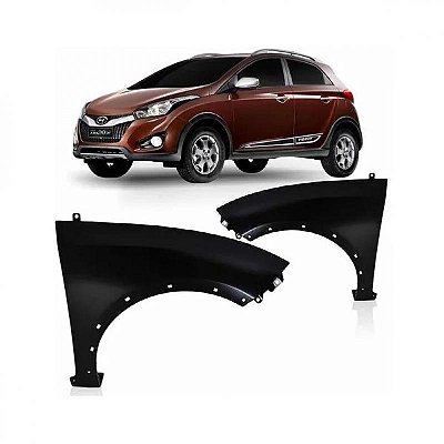 Para lama hb20 hyundai de 2012 a 2019 lado direito com furo e moldura inferior para choque
