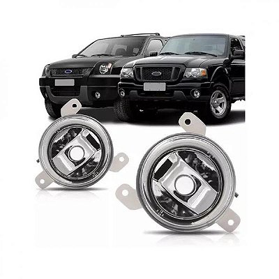 Farol ecosport ford de 2003 a 2007 e ranger ford de 2004 a 2012 auxiliar universal com carcaça cinza