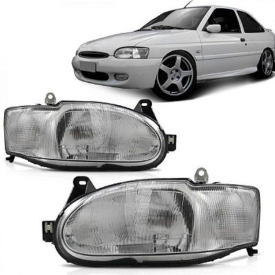 Farol escort ford de 1997 a 2002 lado esquerdo preto