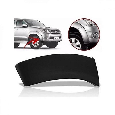 Moldura do vão da roda hilux toyota de 2005 a 2011 dianteira lado esquerdo para para choque de picape