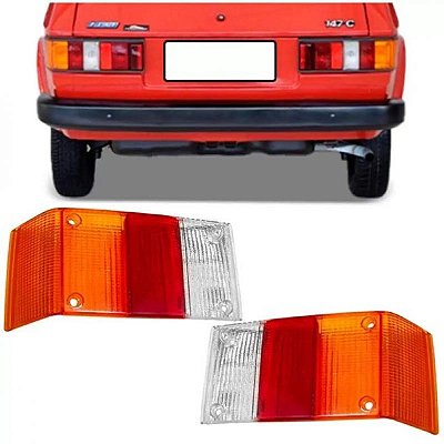 Lente spazio fiat de 1983 a 1986 lado esquerdo traseira tricolor curva em acrílico
