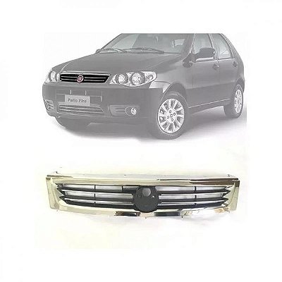 Grade do radiador palio fiat de 2013 a 2015 fire com friso cromado tipo zoiao