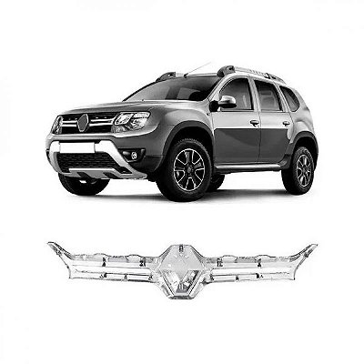 Moldura inferior do para choque da grade do radiador duster oroch renault de 2016 a 2020 cromada