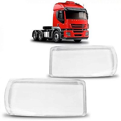 Lente do farol stralis iveco de 2003 a 2007 lado direito ou esquerdo de vidro