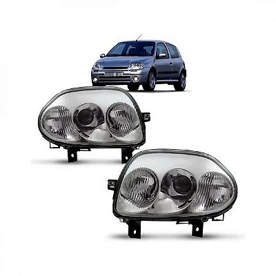 Farol clio renault de 1999 a 2002 lado esquerdo duplo