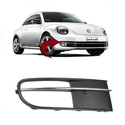Grade lateral do para choque fusca volkswagen de 2013 a 2016 dianteira lado direito com friso cromado
