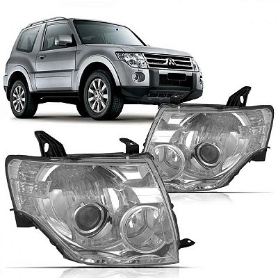 Farol pajero full mitsubishi de 2008 a 2021 lado direito manual