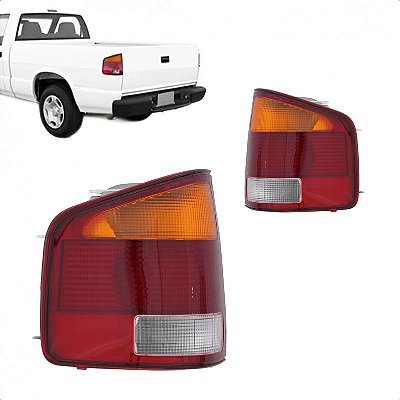 Lanterna s10 chevrolet de 1995 a 2000 traseira lado direito tricolor